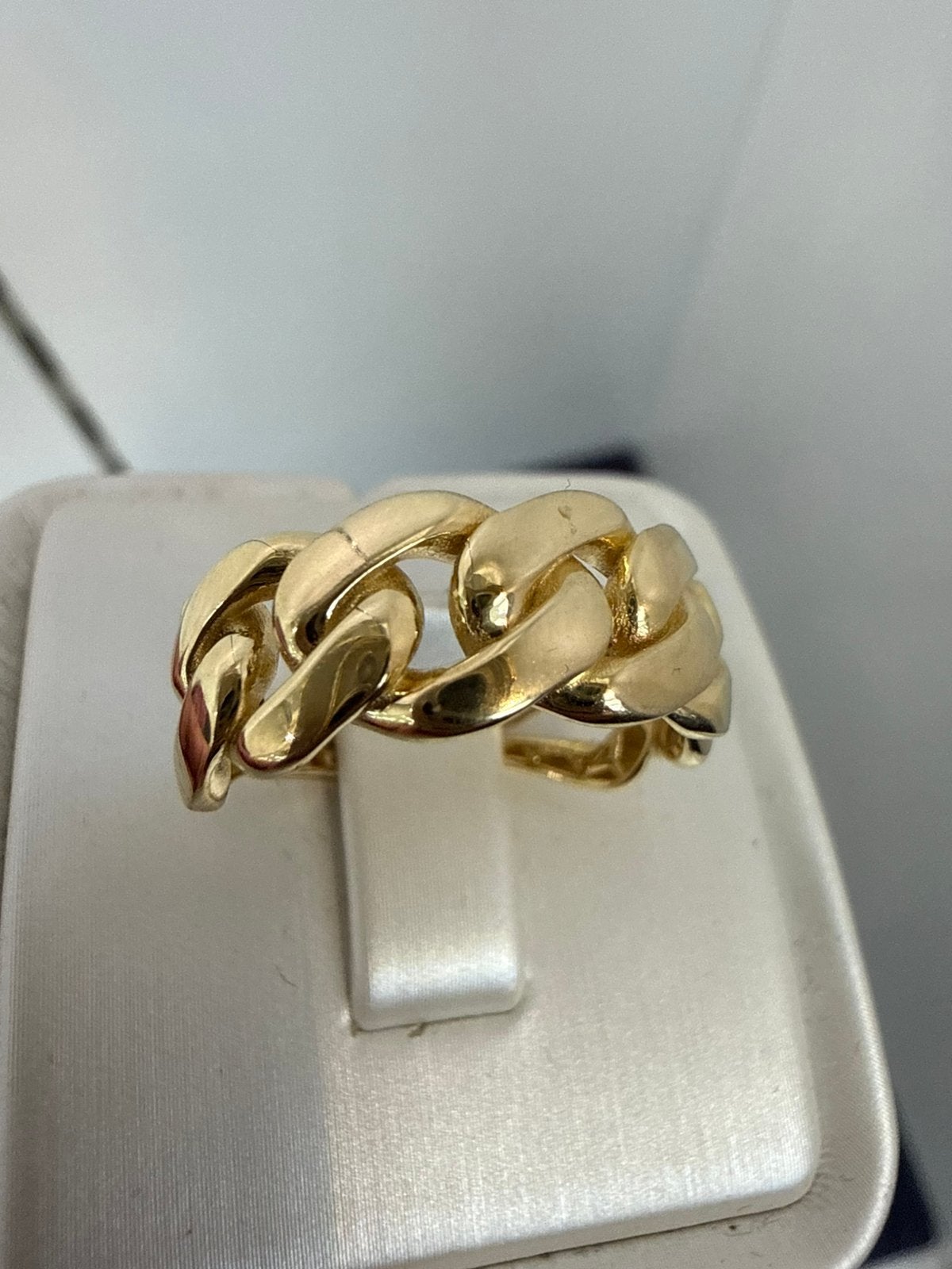 Prachtige 14 karaats gouden cuban ring | ITALY, Nieuw, Ophalen of Verzenden, Dame, Goud