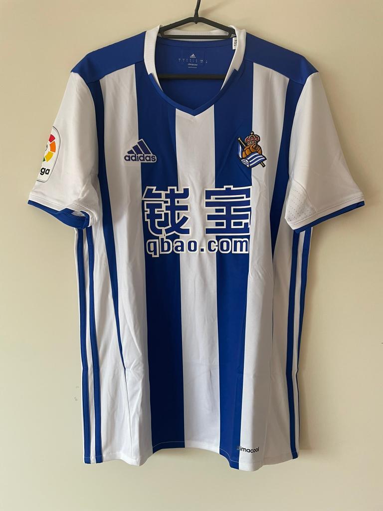 Real Sociedad Adidas Voetbalshirt 16/17 Home Maat S, Blauw, Ophalen of Verzenden, Zo goed als nieuw, Adidas