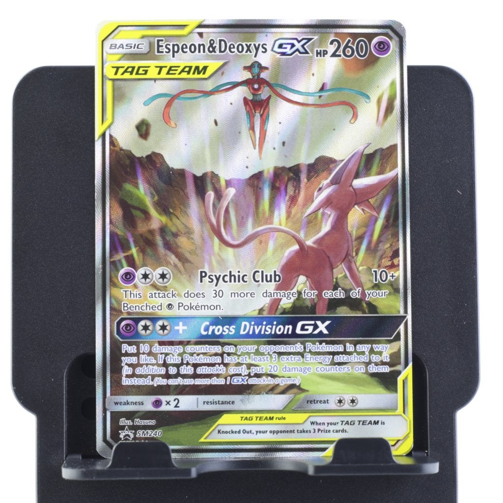 TCG Espeon & Deoxys GX (SM 240), Zo goed als nieuw