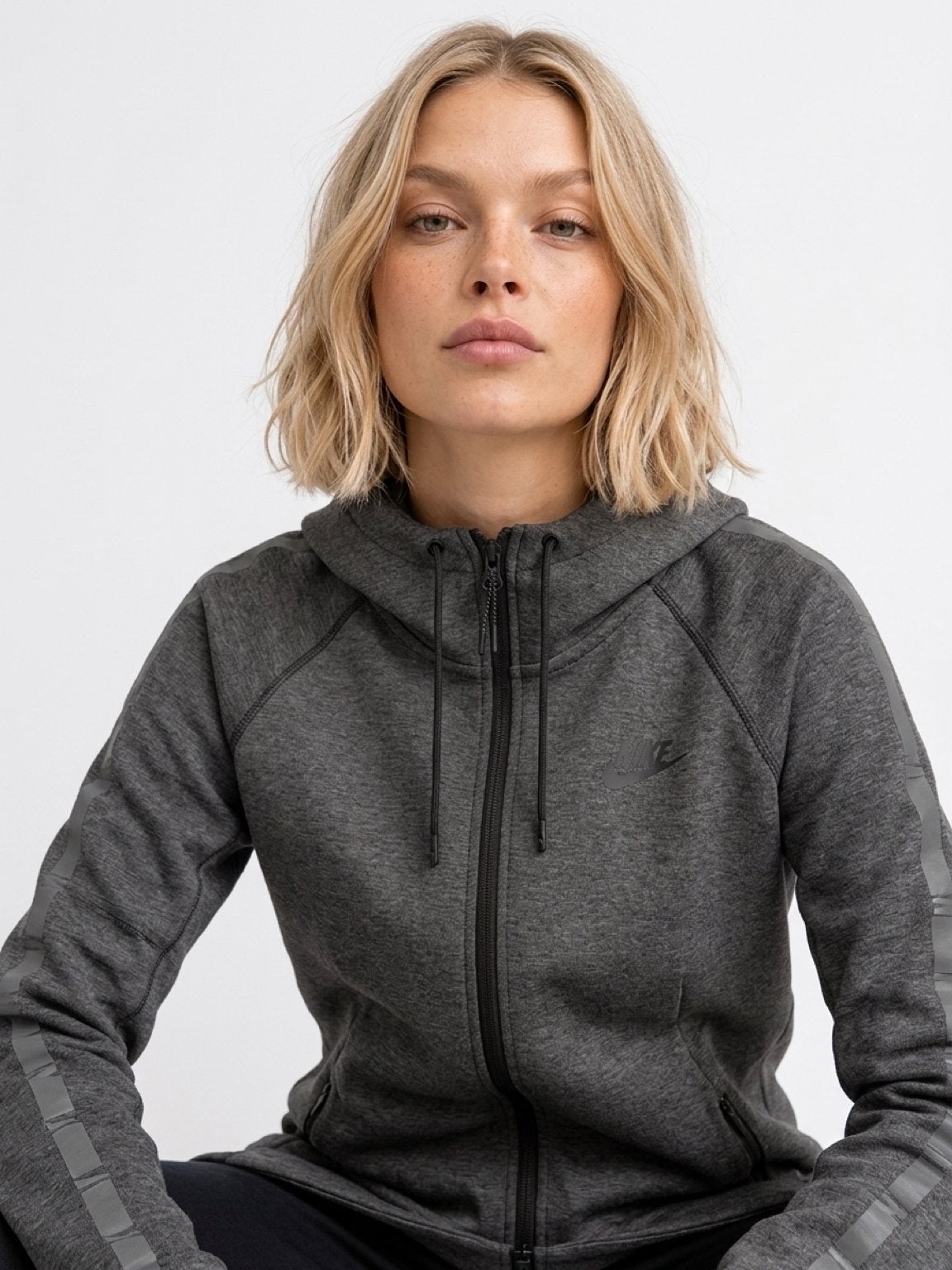 Nike Tech Fleece Aeroloft Parka Grijs Maat S, Ophalen of Verzenden, Gedragen, Maat 36 (S), Grijs