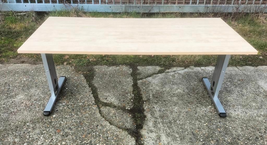 Bureau 180x80 wildperen-aluminium. Merk VD Kantoor, Huis en Inrichting, Bureaus, Ophalen, In hoogte verstelbaar, Gebruikt