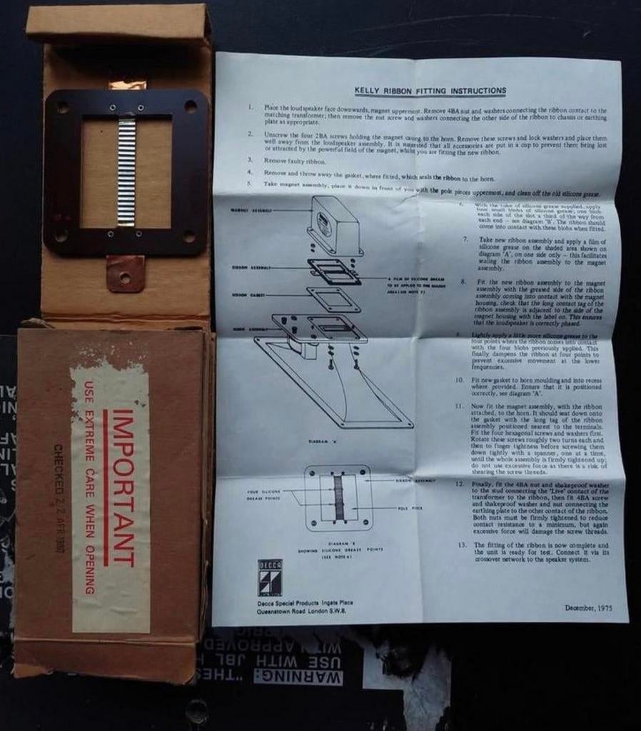 1x NOS Decca London Ribbon DK30 SW8