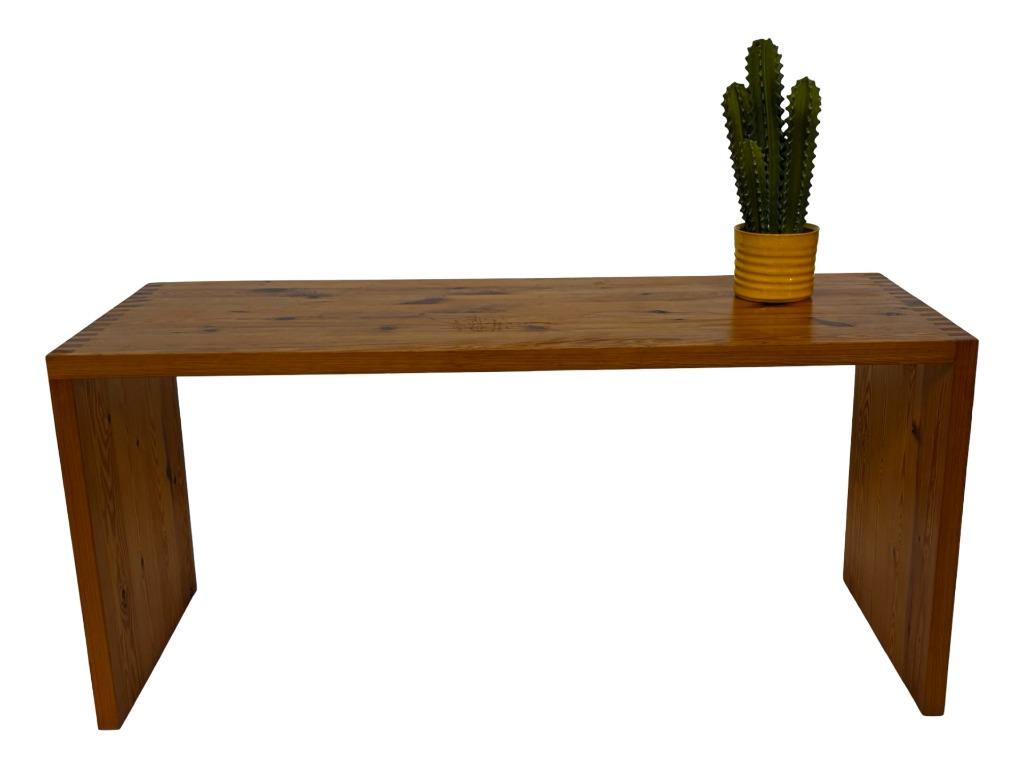 Vintage Side Table Ate Van Apeldoorn, Grenenhout Jaren 70, Gebruikt, 100 tot 150 cm, Vintage, Grenenhout