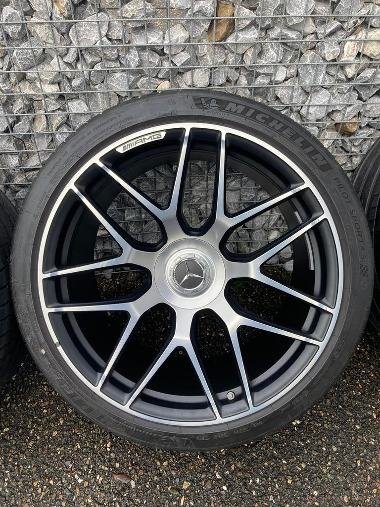 21” Mercedes AMG GT 63 velgen 5x112 + michelin PS4 GT 43 53, Auto-onderdelen, Banden en Velgen, Banden en Velgen, Nieuw, Personenwagen