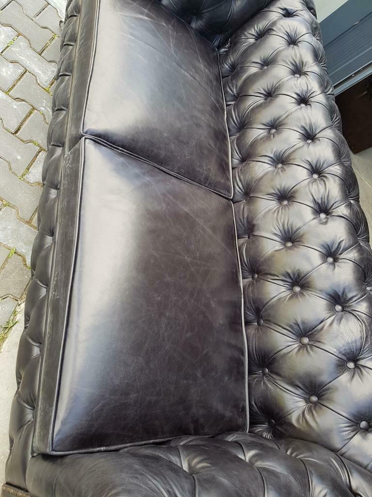 Foto 5 van NIEUWE Chesterfield bank vintage zwart + GRATIS BEZORGD