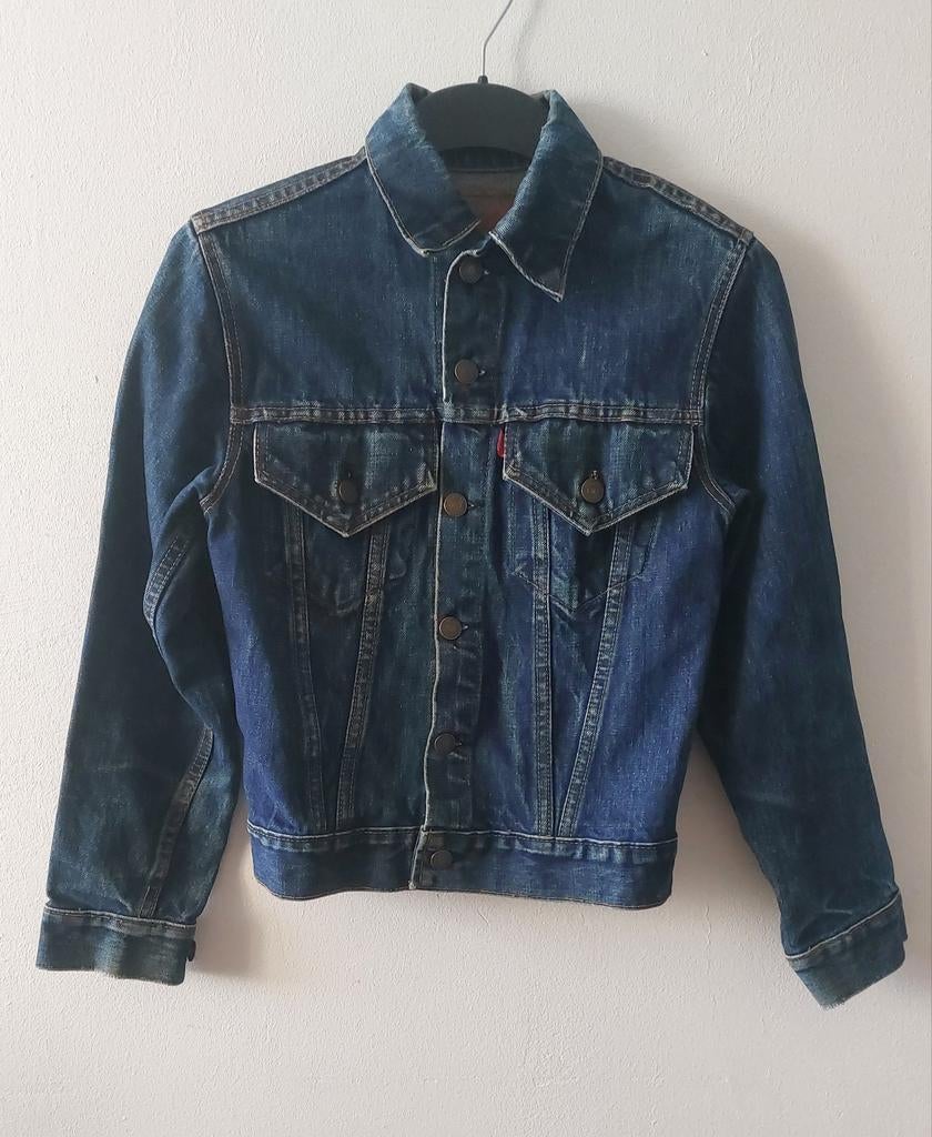 Vintage 60s/70s USA Levis big E denim jacket XS, Blauw, Ophalen of Verzenden, Gedragen, Levi’s