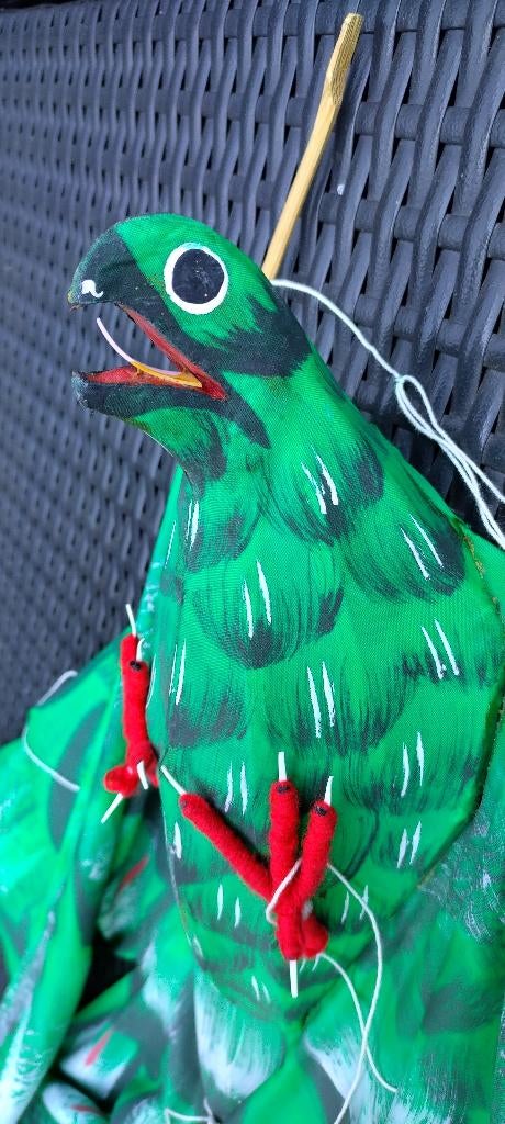 Vlieger vogel groen, Ophalen of Verzenden, Gebruikt, Eenlijns, Vlieger