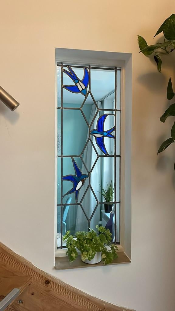 Glas in lood, Ophalen, Gevelraam of Ruit, Glas in lood, 120 tot 160 cm