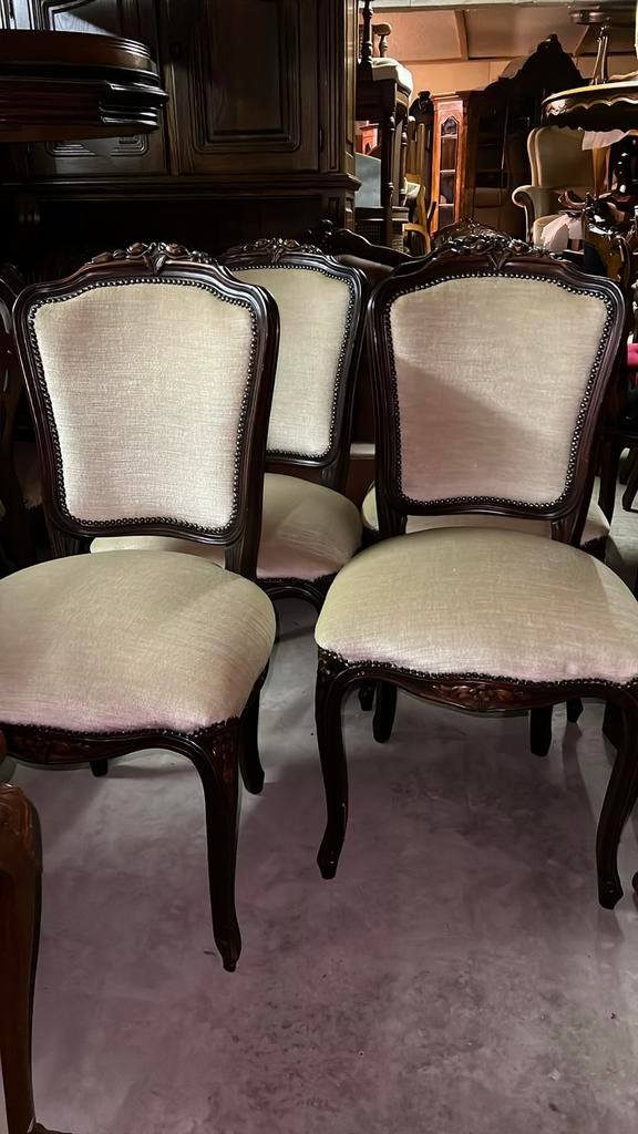 Klassieke Noten Eetkamerstoelen - Set van Stoelen, Ophalen