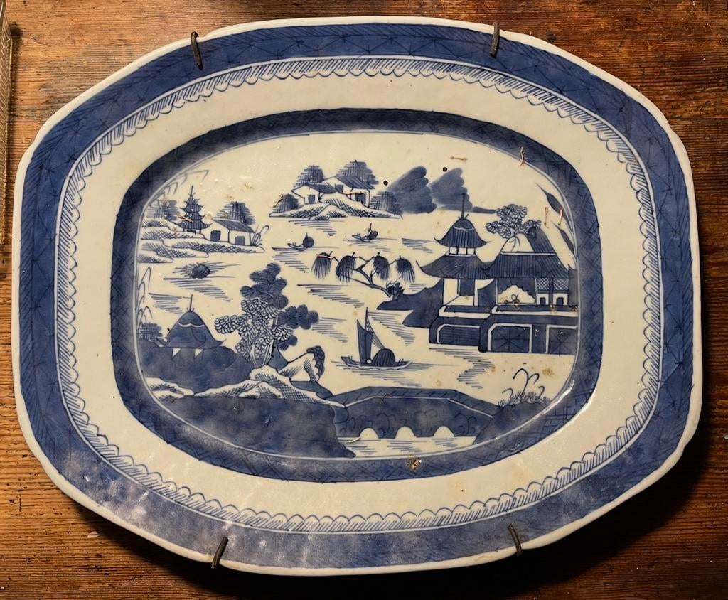 Antieke Chinese porseleinen schaal, Ophalen of Verzenden