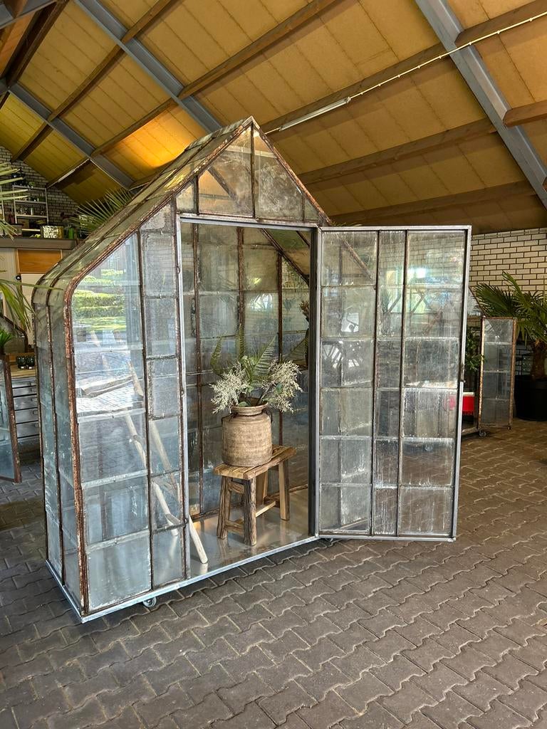 Kas greenhouse 200 x 75 x 250 cm handgemaakt uniek, Tuin en Terras, Staal, Gebruikt, Kweekkas, Ophalen of Verzenden