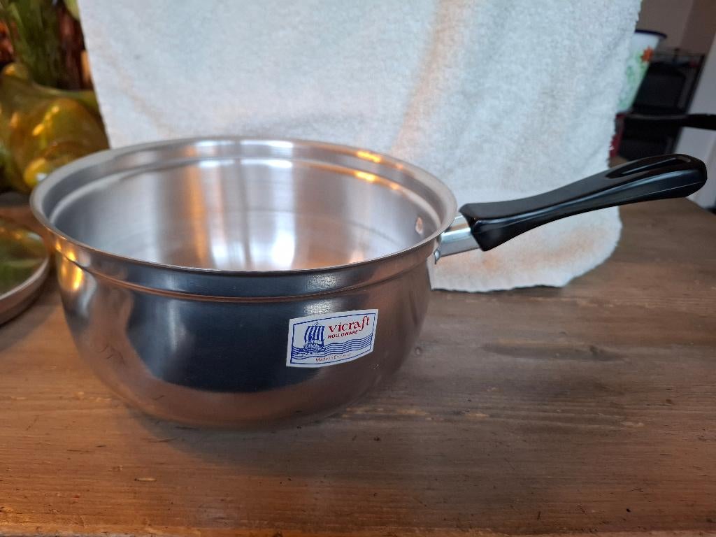 Steelpan met deksel Vicraft Holloware, Ophalen of Verzenden, Rvs, Pannenset
