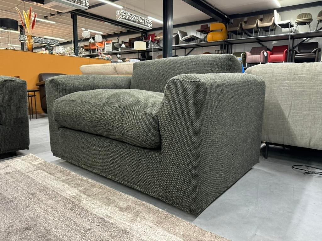 Nieuw Gelderland 0905 Fauteuil groen Andes stof Design, Nieuw, 75 tot 100 cm, Gelderland, Stof