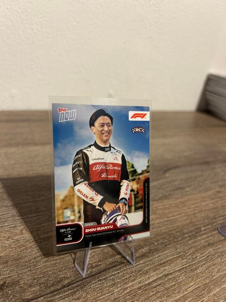 Zhou Guanyu 2022 F1 Topps Now #P07 Alfa Romeo Formula 1, Ophalen of Verzenden, Zo goed als nieuw, Overige sporten