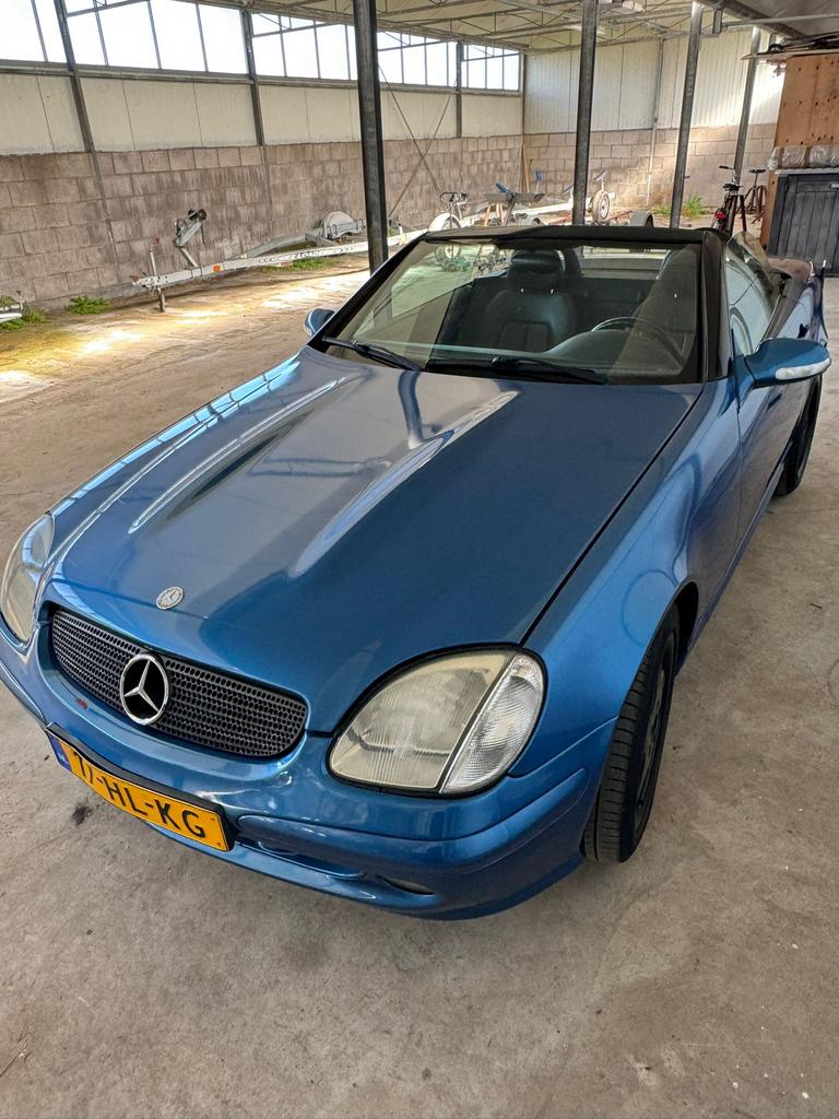 Mercedes-Benz SLK 3.2 Slk320 Roadster AUT 2000 Blauw, Auto's, Mercedes-Benz, Automaat, Zwart, Cabriolet, Blauw