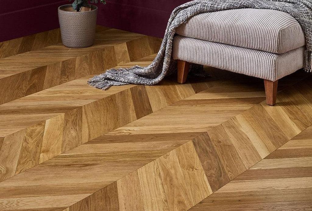 12mm dik Waterbestendig Hongaarsepunt laminaat Umberto Oak, Bruin, 75 m² of meer, Waterbestendig Hongaarsepunt laminaat 12mm dik