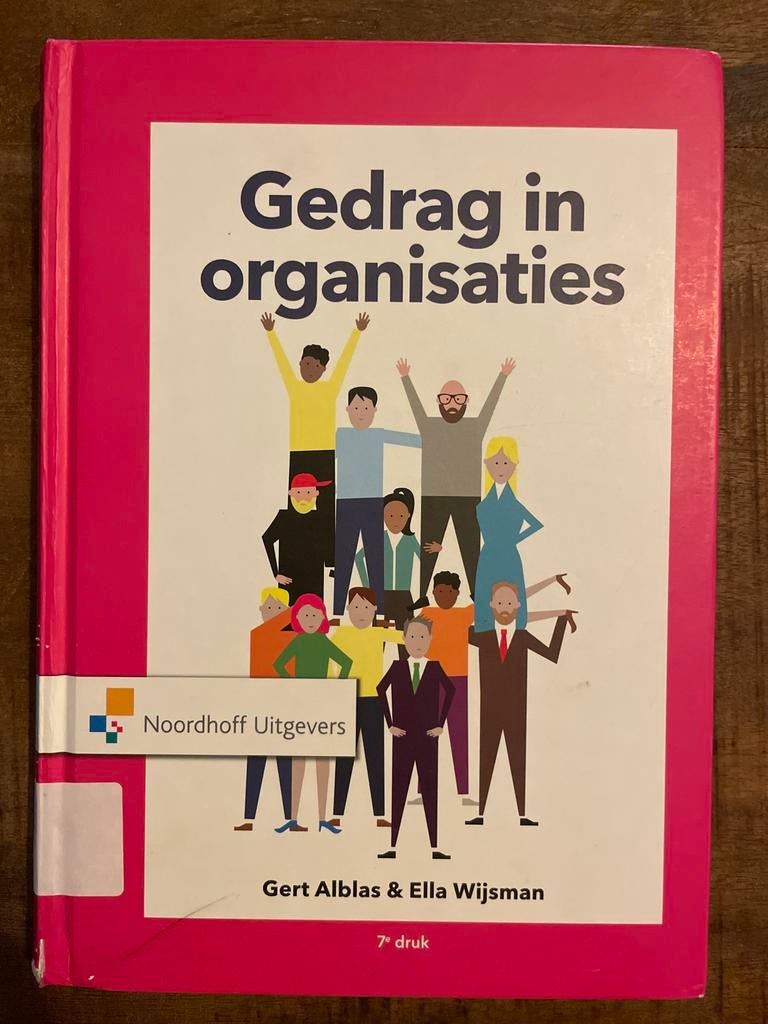 Gedrag in organisaties - Alblas & Wijsman, Boeken, Ophalen of Verzenden, Gamma, Zo goed als nieuw, HBO