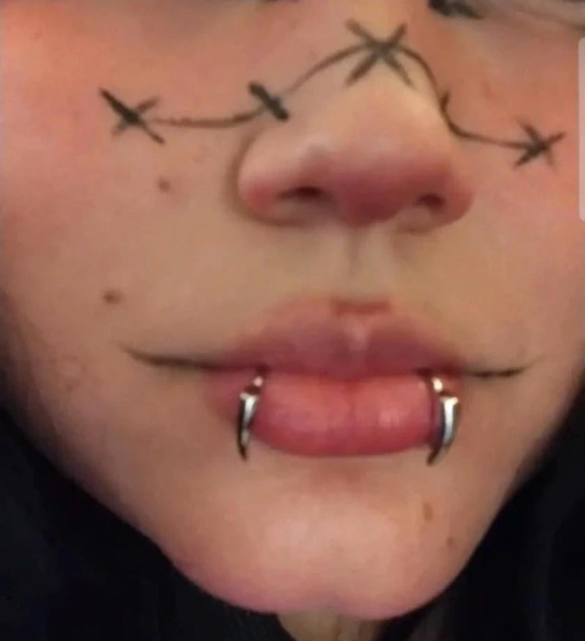 Gothic Vampire Lip Ringetjes - Geen Piercing Nodig!, Verzenden, Nieuw, Staal, Lip- of Labretpiercing