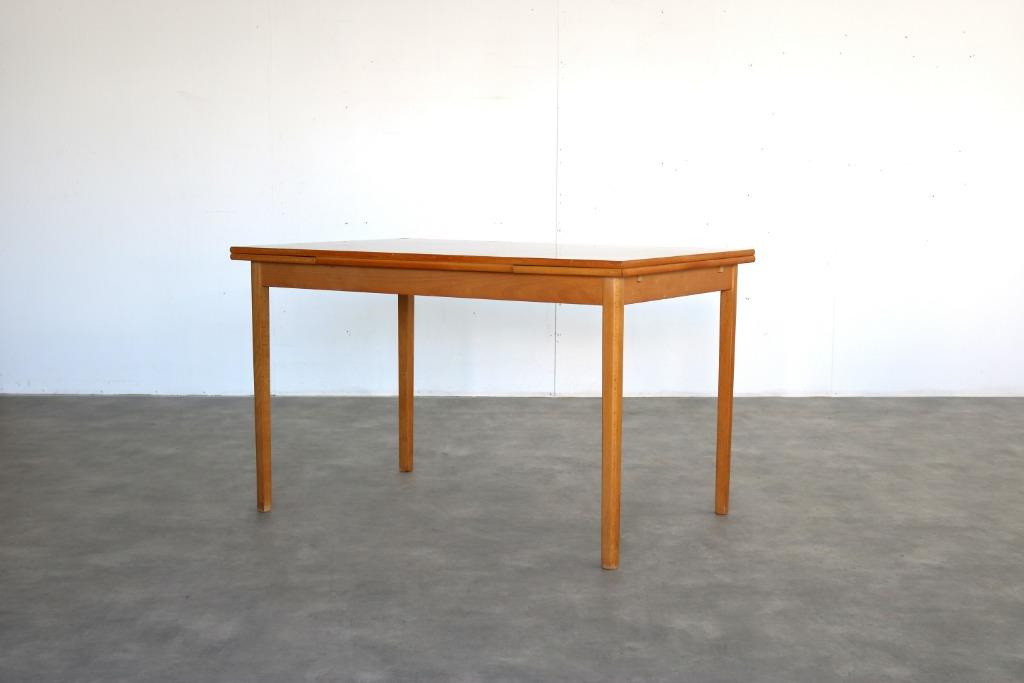 vintage eettafel | tafel | jaren 60 | uitschuifbaar | Zweeds, Gebruikt, 100 tot 150 cm, ., Teakhout