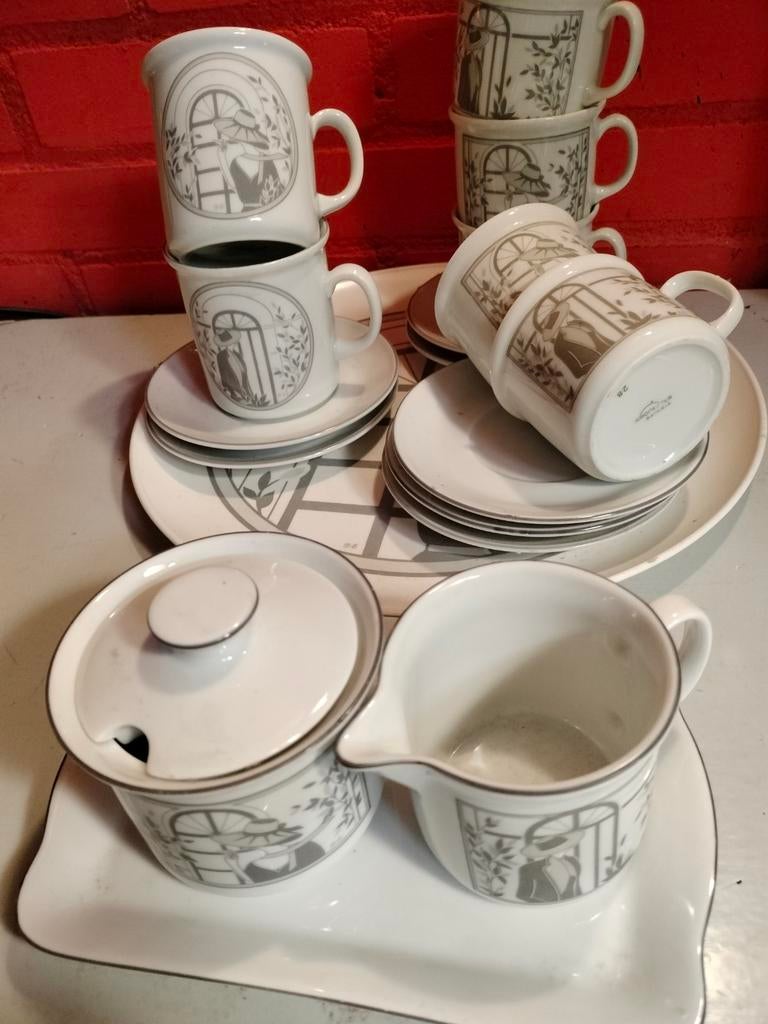 Vintage Douwe Egberts KRONESTER Monaco servies&dienblad., Ophalen of Verzenden