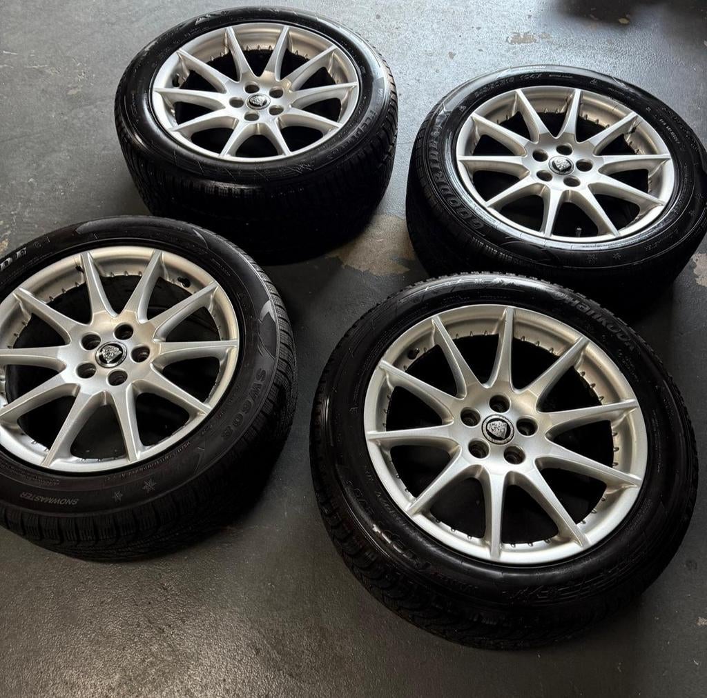 OEM velgen set met Hankook en Goodride winterbanden, Ophalen, 18 inch, Winterbanden, Gebruikt