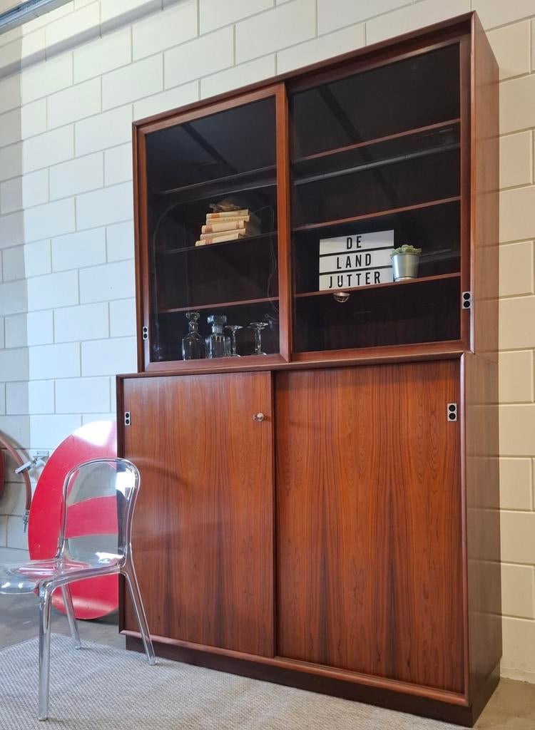 Vintage/Midcentury design buffetkast, houten schoolkast