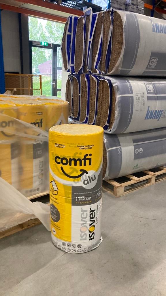 Knauf | glaswol | isolatie | steenwol | nieuw | goedkoopste, Ophalen, Dakisolatie, Nieuw, 15 m² of meer