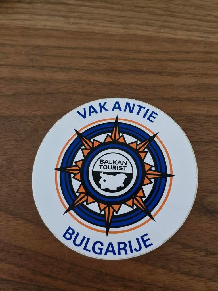 4763 Vintage Balkan Tourist Bulgarije Sticker, Ophalen of Verzenden, Gebruikt, Overige typen