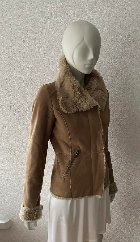 IKKS lammy jas jack faux fur, Kleding | Dames, Verzenden, Zo goed als nieuw, Maat 36 (S), Bruin