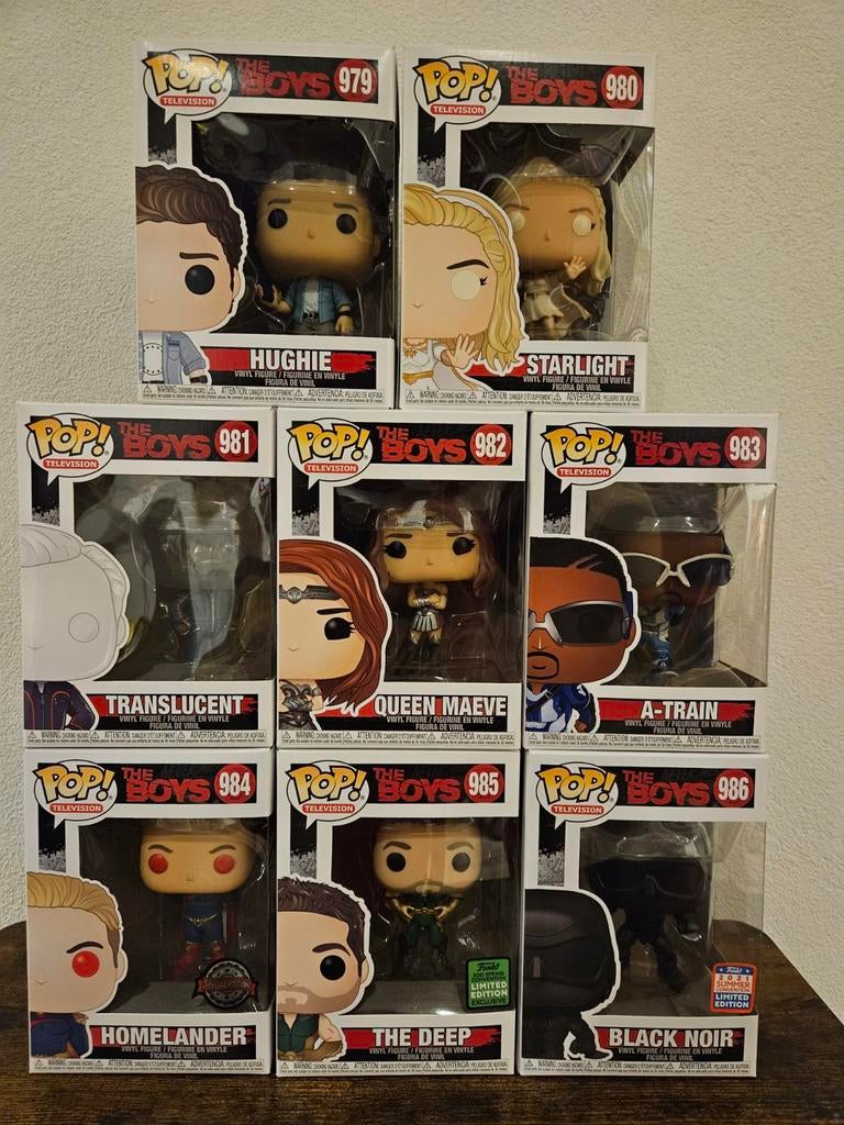 The Boys Funko Pops - Hughie and the Seven, Kinderen en Baby's, Speelgoed | Actiefiguren, Zo goed als nieuw, Ophalen of Verzenden