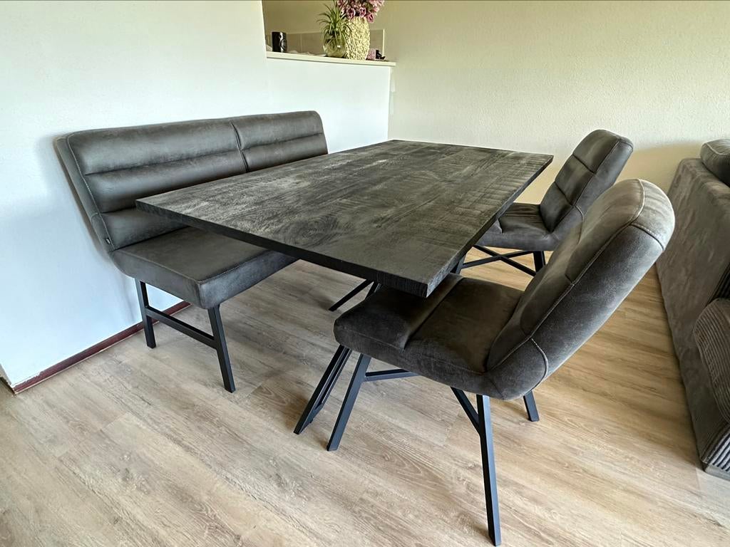 Bankstel 3+2 top kwaliteit microLeder, 250 tot 300 cm, Nieuw, Ophalen of Verzenden, 150 cm of meer
