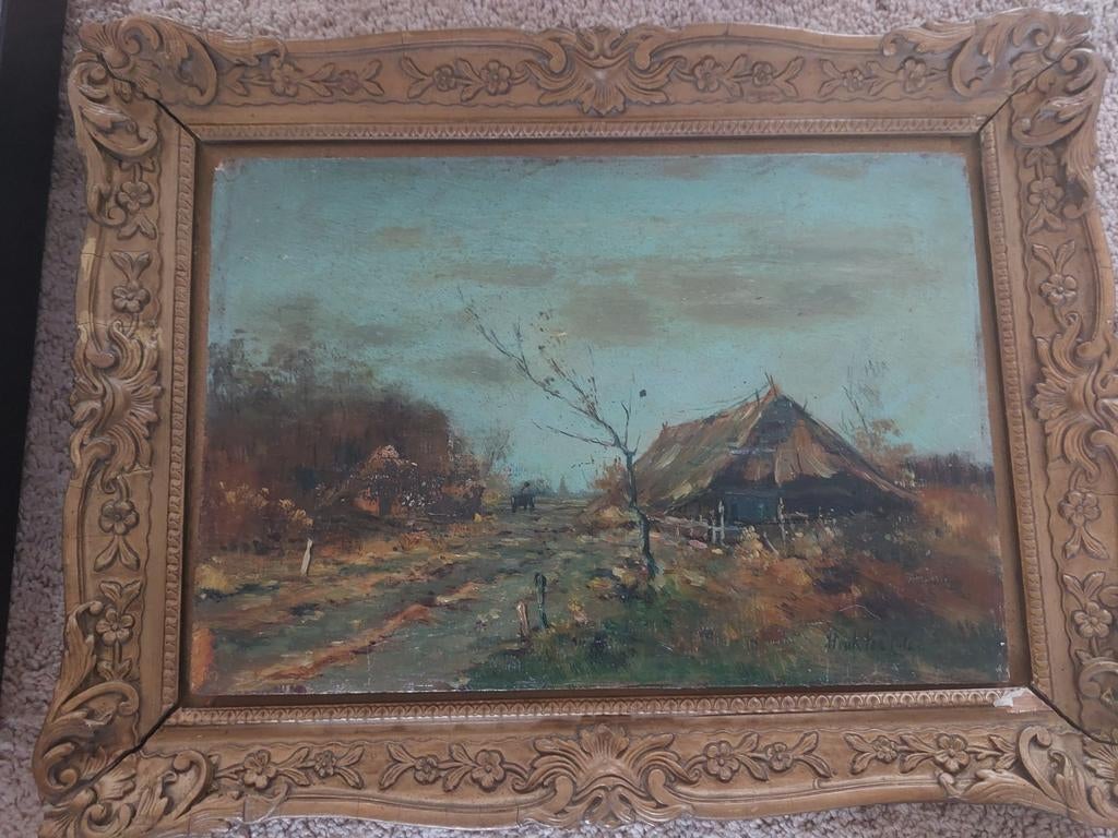 Oud schilderijtje, Ophalen of Verzenden