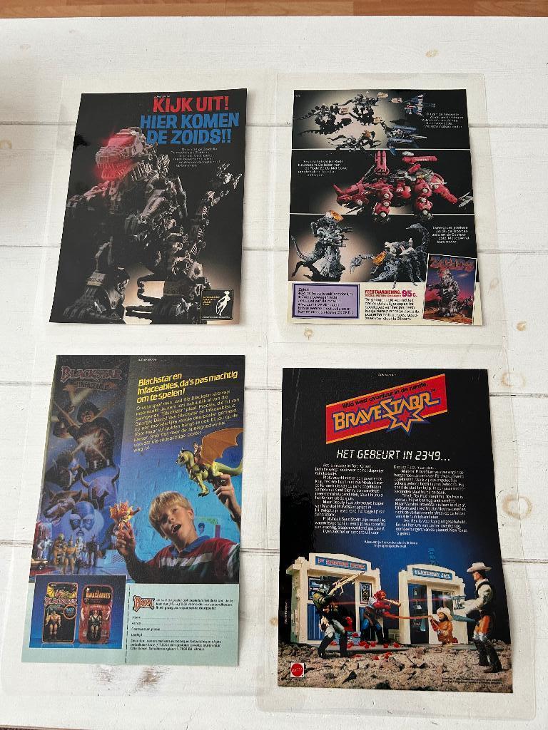 Posters zoids en bravestar tomy advertenties 80s vintage, Verzamelen, Ophalen, Rechthoekig Staand, Nieuw, A1 t/m A3