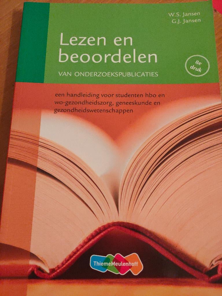 Lezen en beoordelen van onderzoekspublicaties, Boeken, Studieboeken en Cursussen, Ophalen of Verzenden, Alpha, Zo goed als nieuw