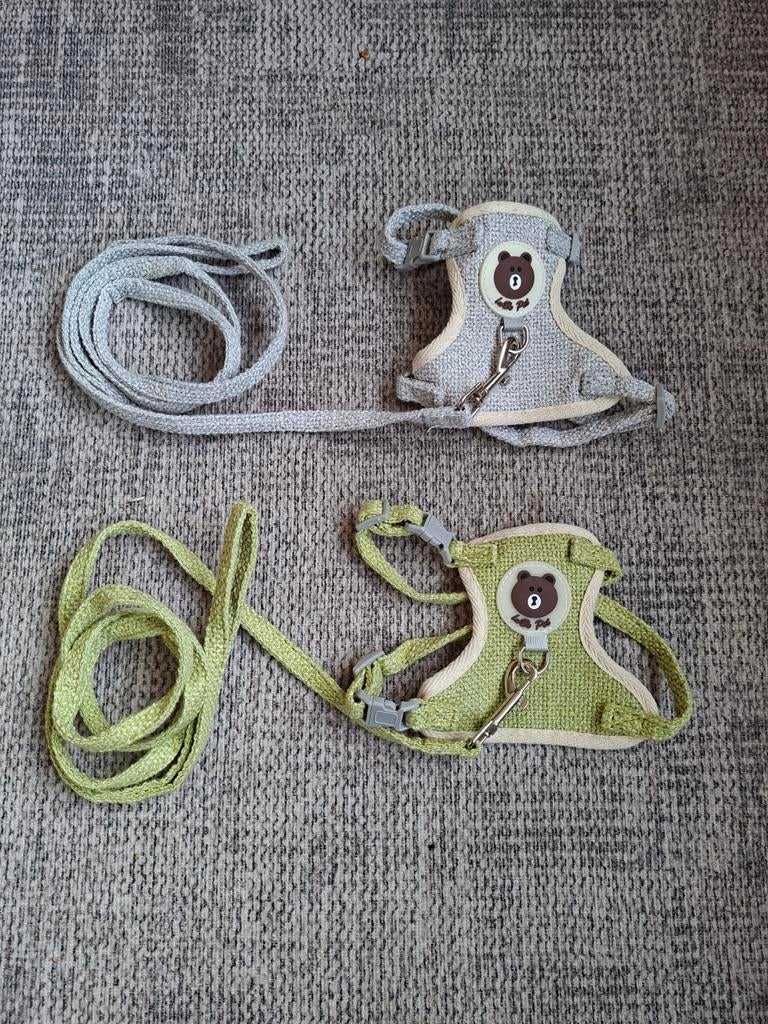 2 nieuwe katten konijnen tuigjes, Ophalen of Verzenden, Nieuw, Groen, Overige materialen