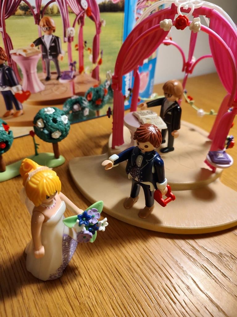 PLAYMOBIL Bruidspaviljoen met bruidspaar - 9229 incl. doos, Ophalen of Verzenden, Zo goed als nieuw, Complete set