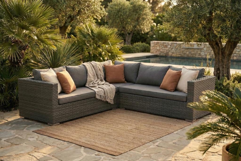 Garden Delight Ibiza hoekbank loungeset SALE #4, 5 zitplaatsen, Ophalen of Verzenden, Zo goed als nieuw, Loungeset