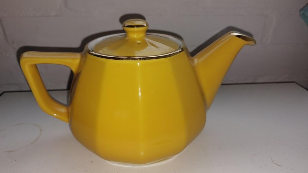 Gele theepot Apilco Deshoulieres, Ophalen of Verzenden