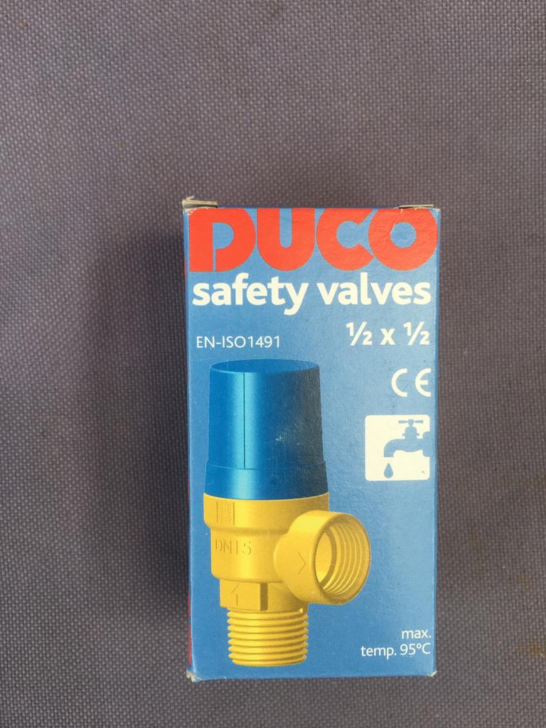 Duco safety valves 1/2x1/2  3 bar pen-tec code  1015-0-16-3, Ophalen of Verzenden, Nieuw