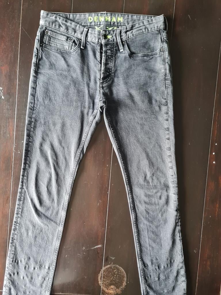 GRIJZE DENHAM RAZOR SLIM FIT STRETCH CANDIANI JEANS 33/34!!, Kleding | Heren, Spijkerbroeken en Jeans, Ophalen of Verzenden, Zo goed als nieuw