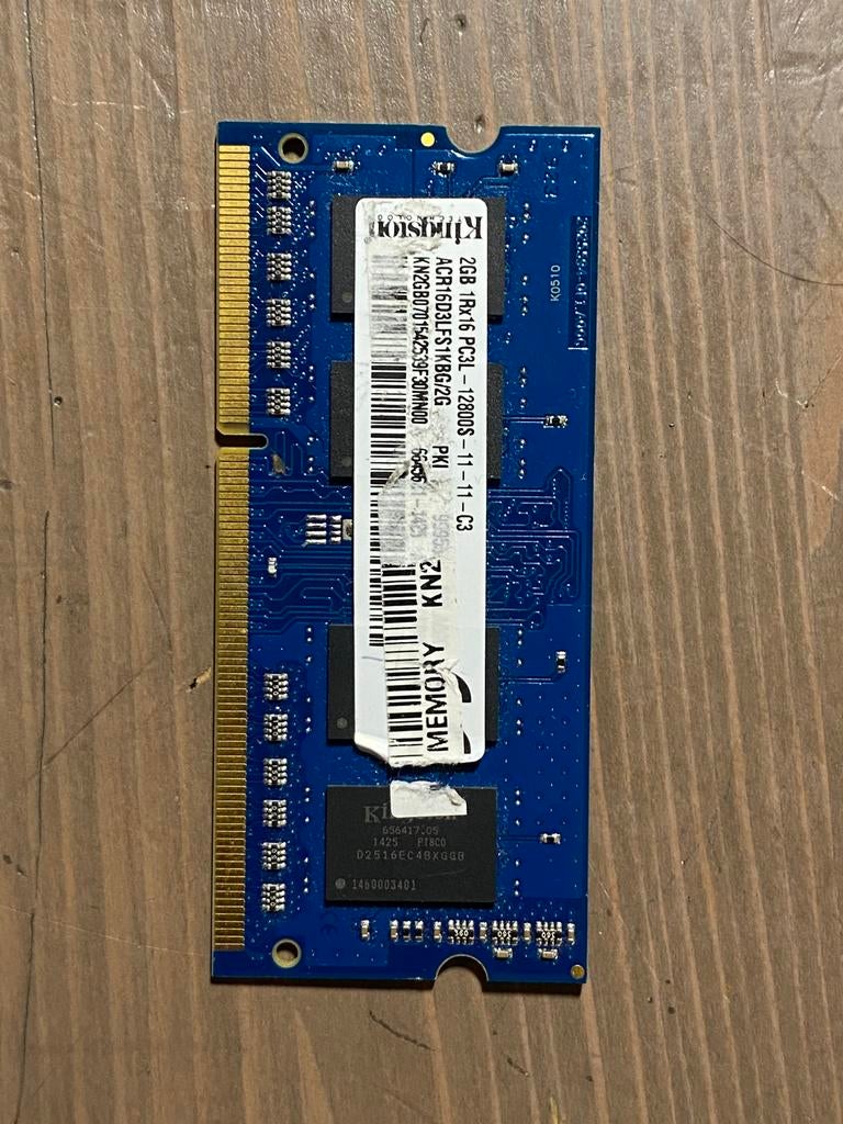 Titel: Kingston 2GB DDR3L RAM Geheugen - PC3L-12800S 1600MHz, Ophalen of Verzenden