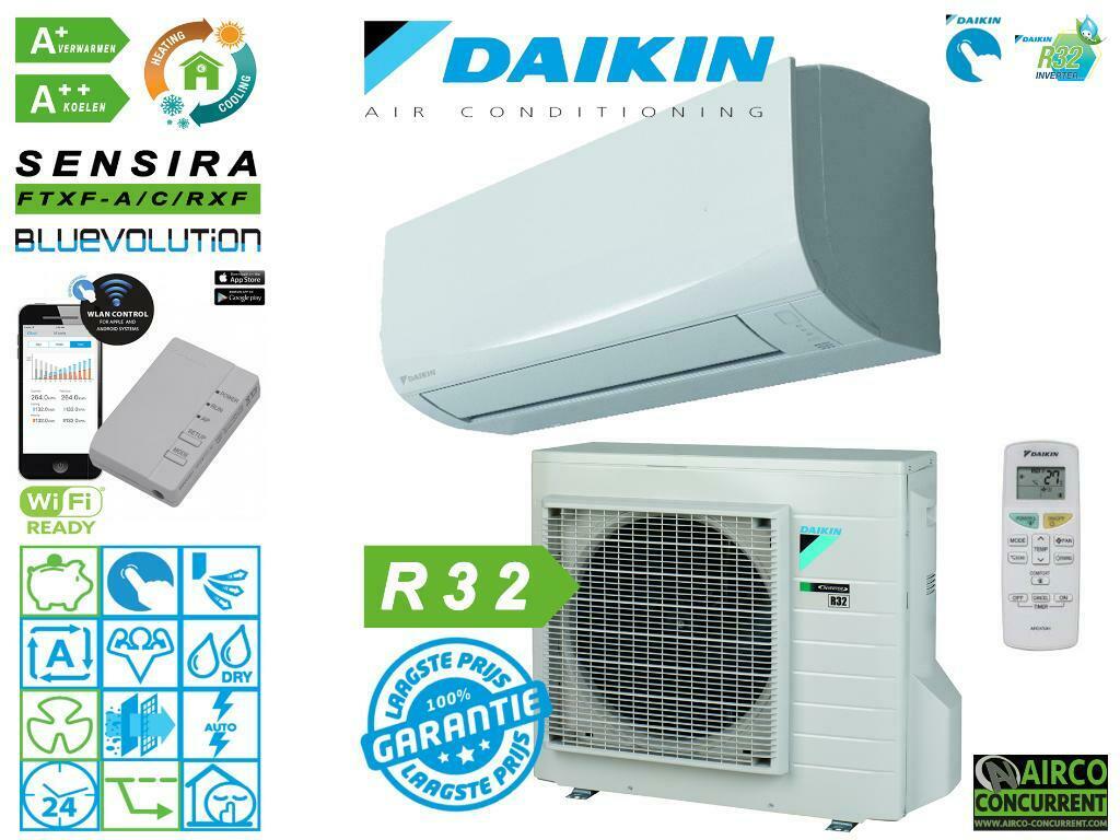 Daikin Sensira FTXF-25C 2,5 KW 9000BTU R32 Incl. montage A++, Ophalen, Verwarmen, Timer