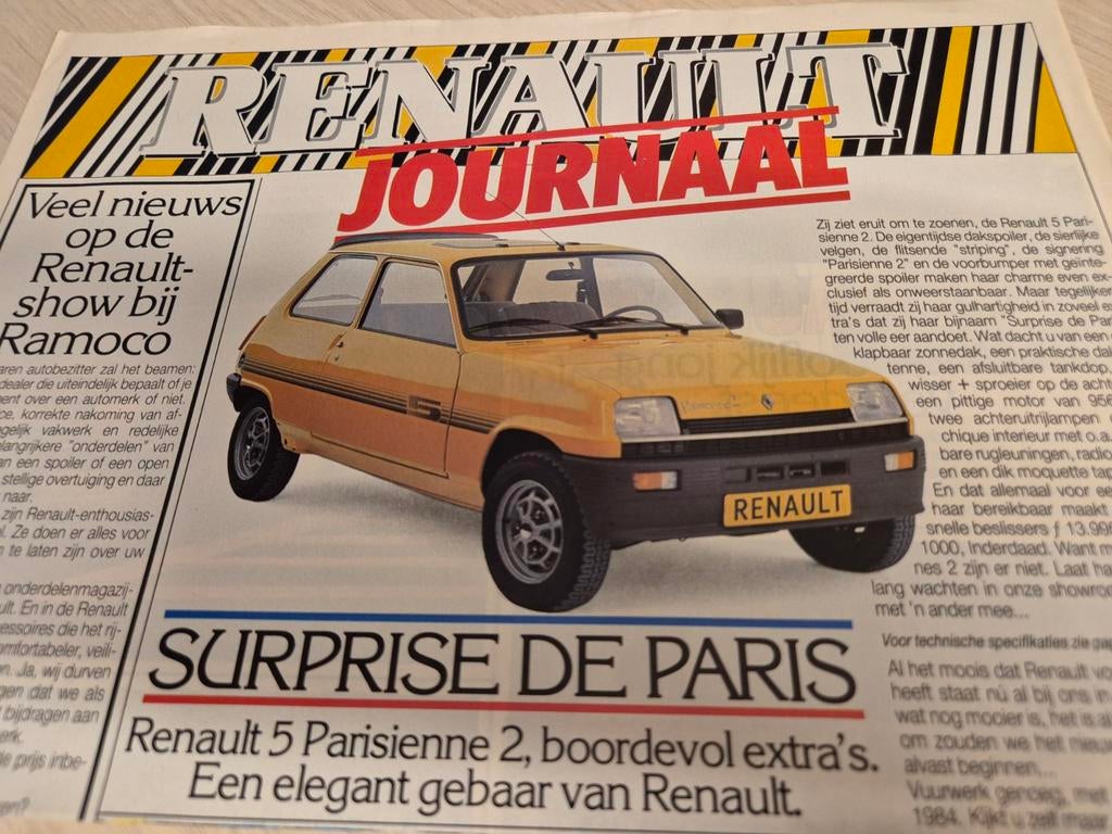 Nederlands Renault 5 Parisienne 2 Renault Alpine V6 A310 izg, Ophalen of Verzenden, Zo goed als nieuw, Renault