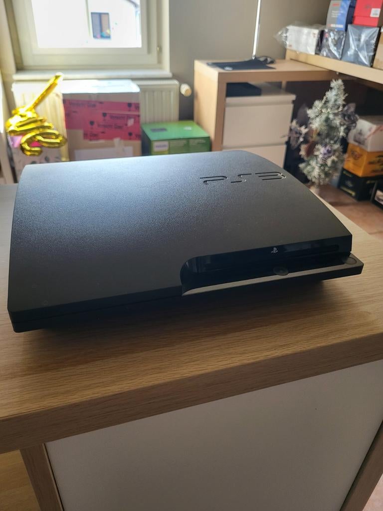 Playstation 3 slim edition + 25 spellen en 1 ps4 controller, Verzenden, Zo goed als nieuw, Met 1 controller, Slim