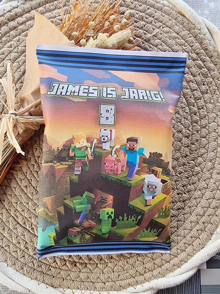 Minecraft traktatie, Ophalen of Verzenden, Nieuw, Feestartikel, Verjaardag