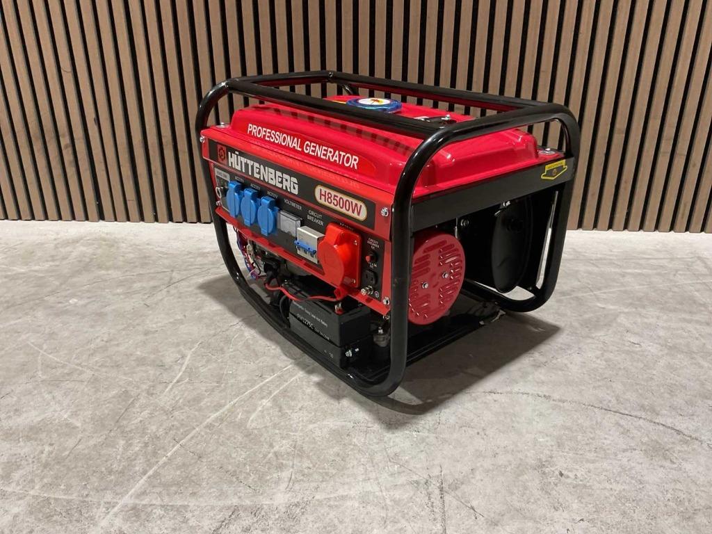 Aggregaat H8500W met Electrische Start Huttenberg‼️, Doe-het-zelf en Verbouw, Ophalen, Elektrisch startend, Benzine, Nieuw