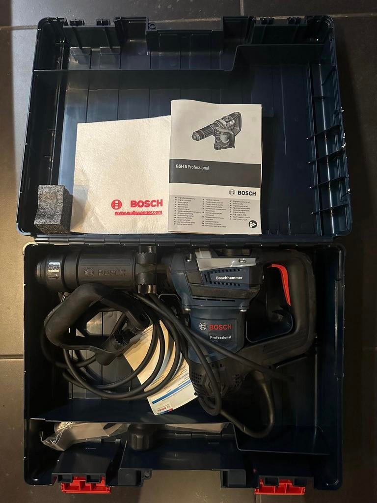 Bosch GSH 5 sloophamer, Ophalen of Verzenden, Zo goed als nieuw, Boor- en/of Breekhamer, Variabele snelheid