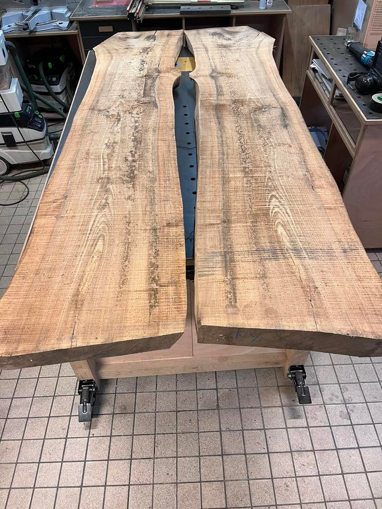Frans walnoten schaaldelen 85 mm dik, Doe-het-zelf en Verbouw, Hout en Planken, Ophalen, Nieuw, 250 tot 300 cm, Plank