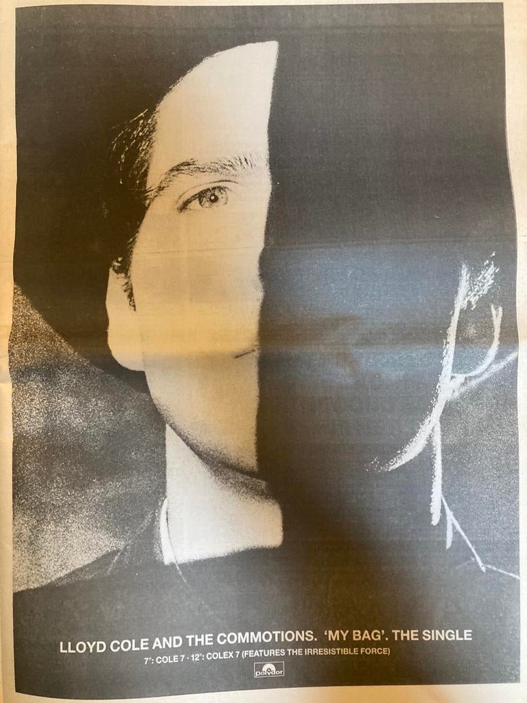 LLOYD COLE My Bag A3 advertentie, Ophalen of Verzenden