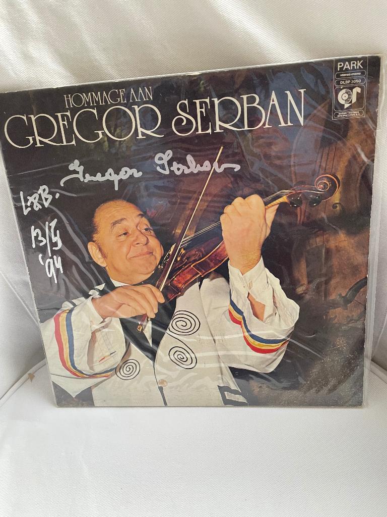 LP Hommage aan GREGOR SERBAN met handtekening, Cd's en Dvd's, Ophalen of Verzenden, Gebruikt, Overige formaten
